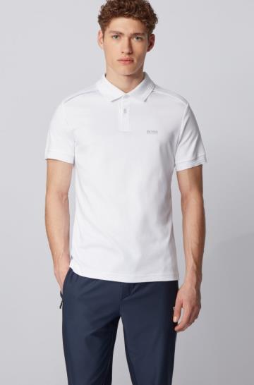 Koszulki Polo BOSS Slim Fit Białe Męskie (Pl72464)